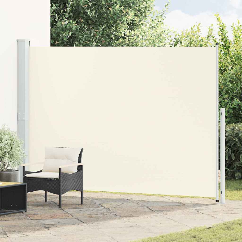 krémszínű behúzható oldalsó terasznapellenző 200 x 300 cm