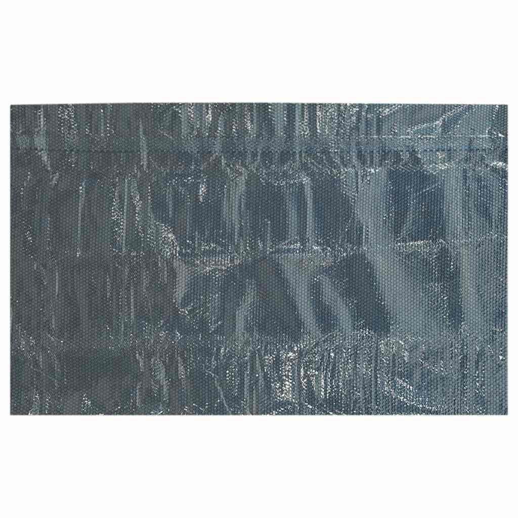 fekete és kék napelemes lebegő PE medencefólia 300 x 200 cm
