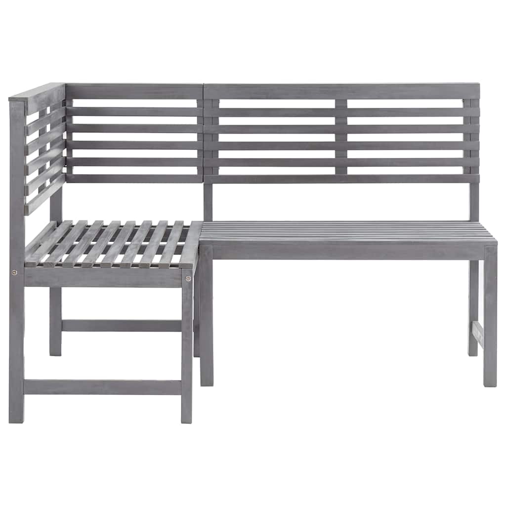 szürke tömör akácfa kerti sarokpad 140 cm