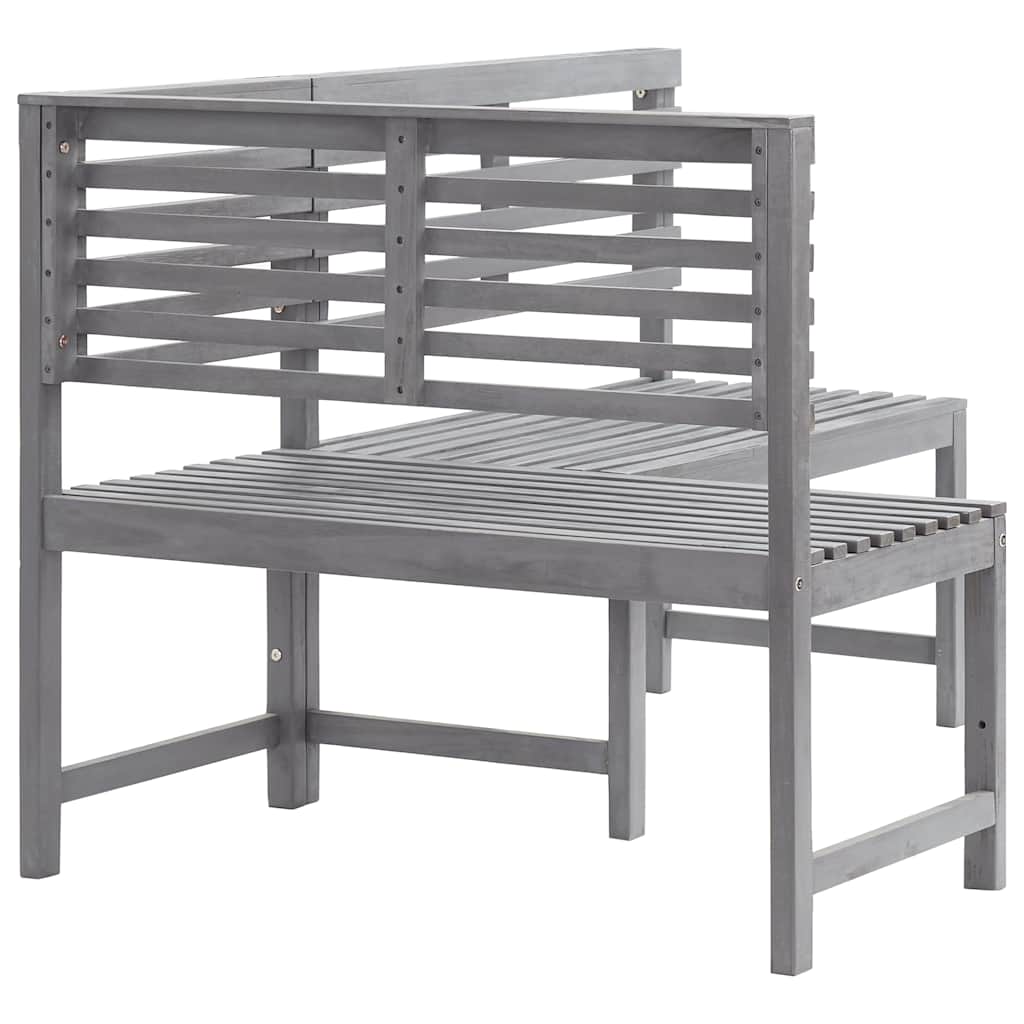 szürke tömör akácfa kerti sarokpad 140 cm