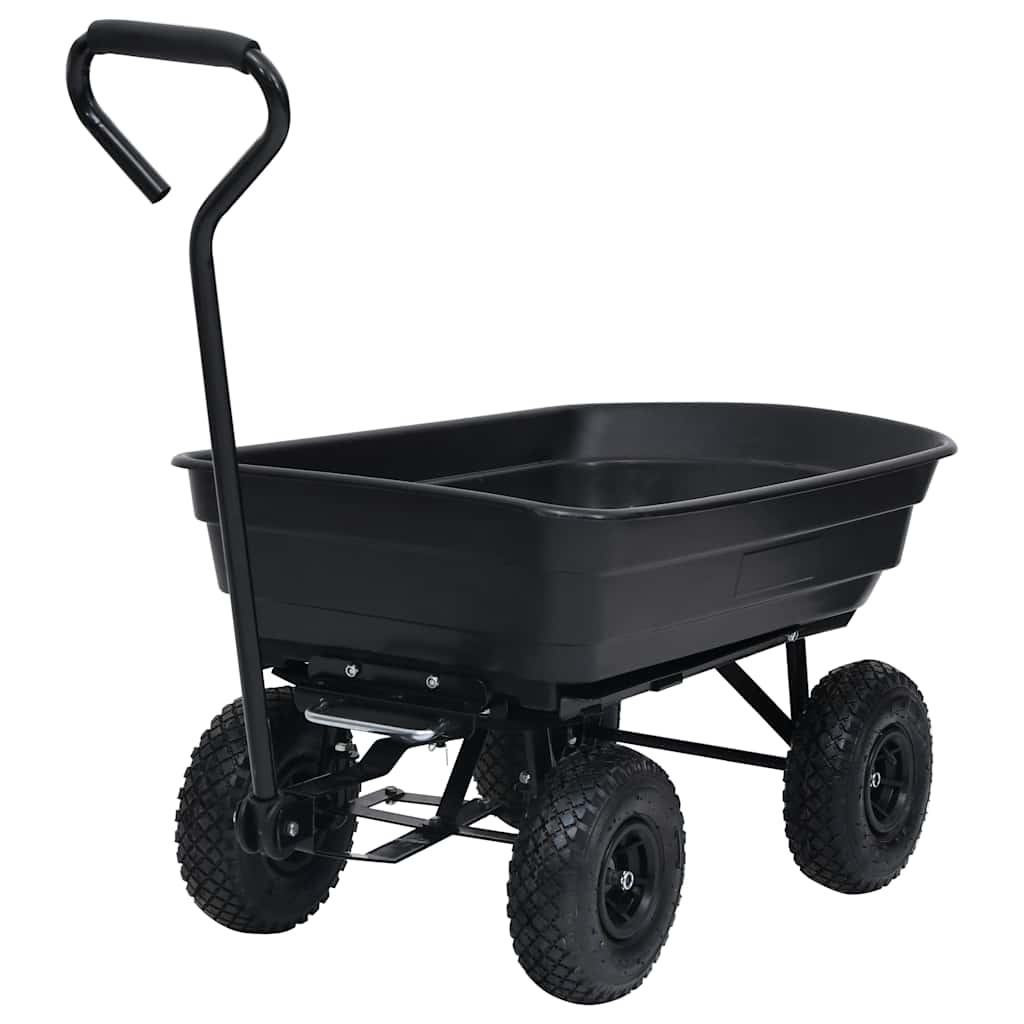 fekete kerti kézikocsi 300 kg 75 liter
