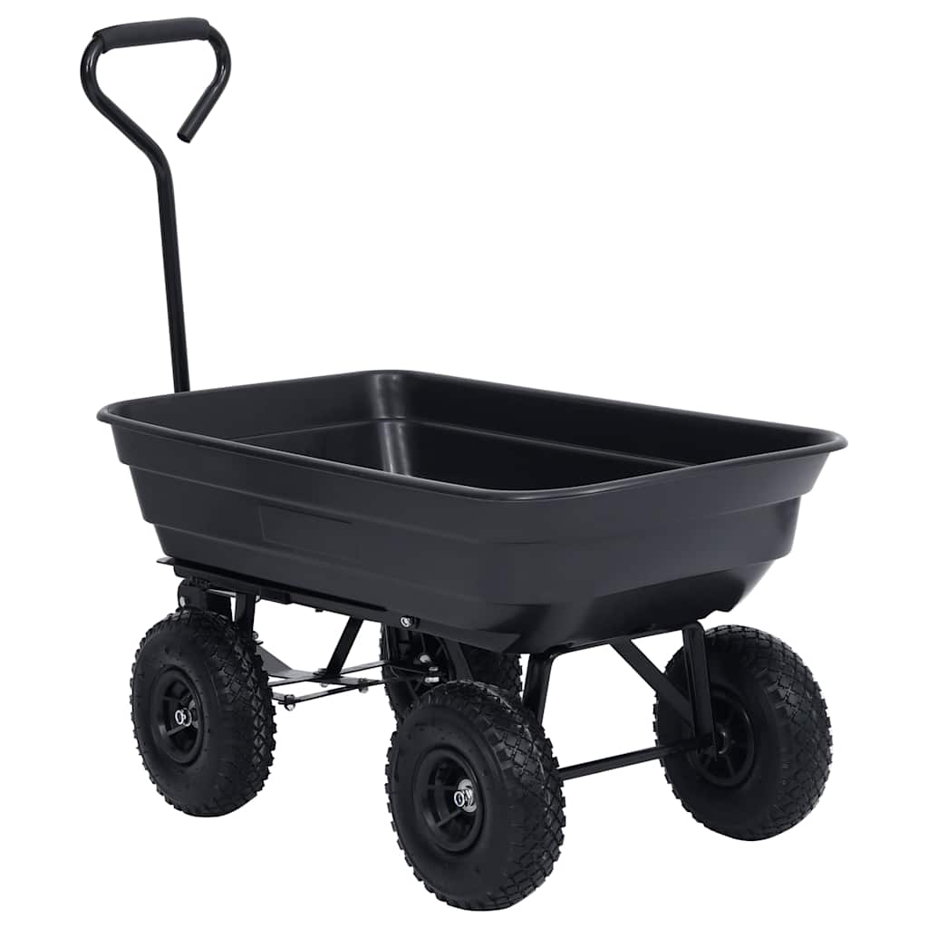 fekete kerti kézikocsi 300 kg 75 liter