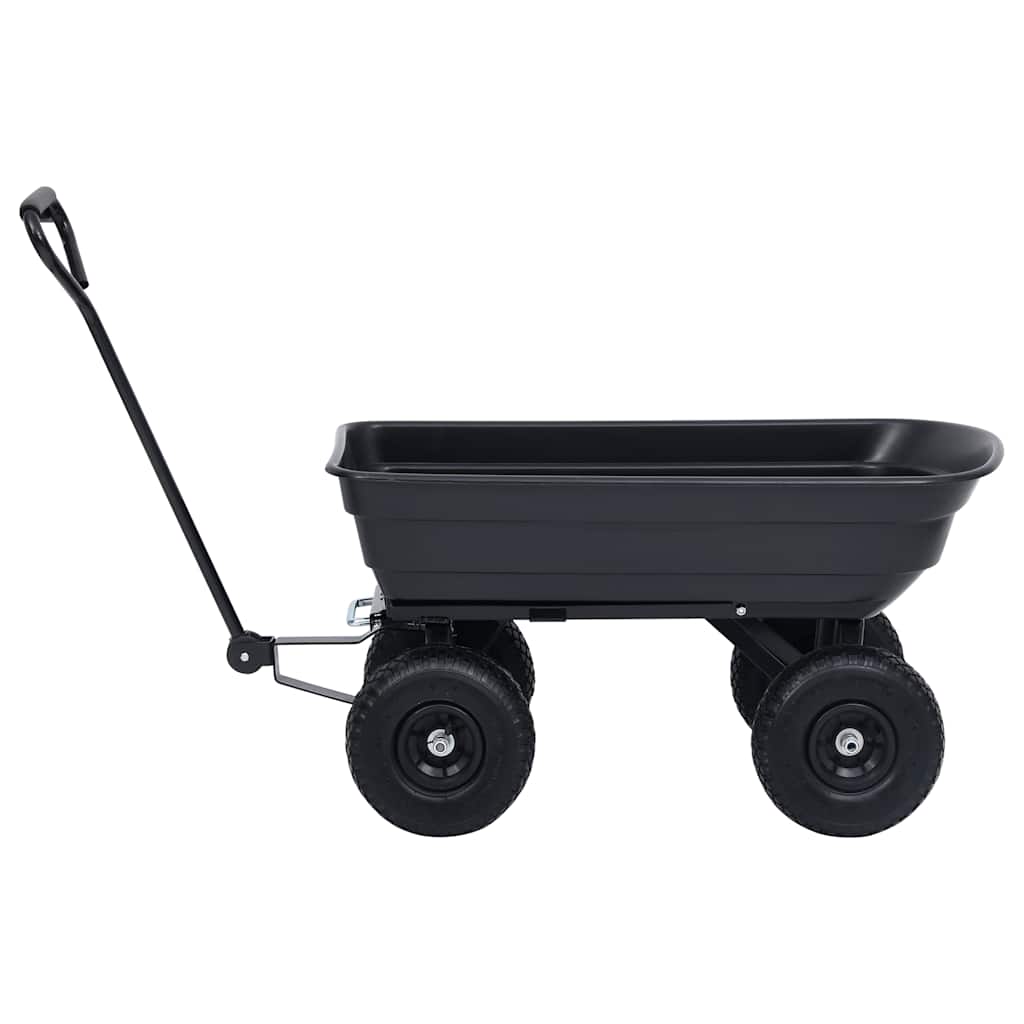 fekete kerti kézikocsi 300 kg 75 liter