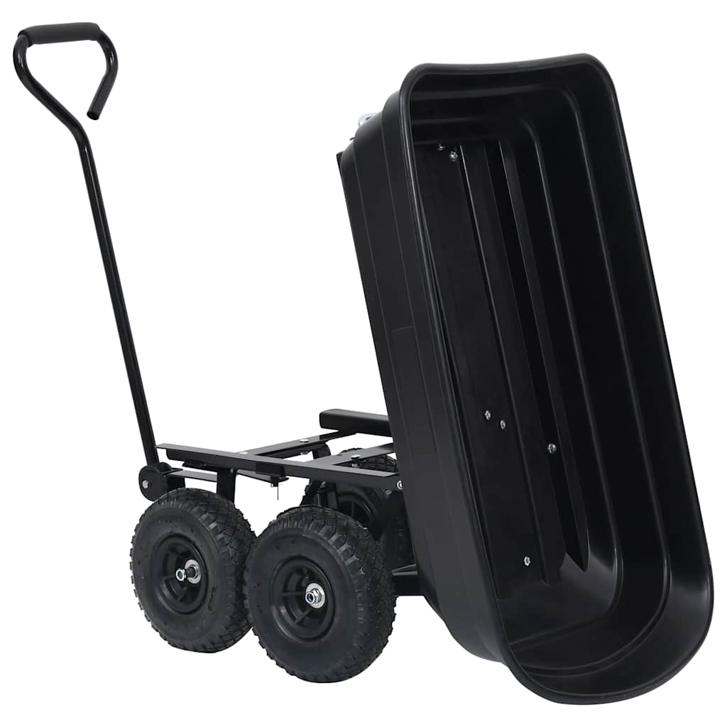 fekete kerti kézikocsi 300 kg 75 liter