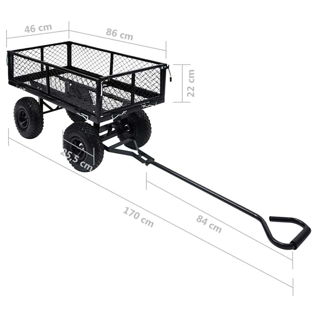 fekete kerti kézikocsi 250 kg