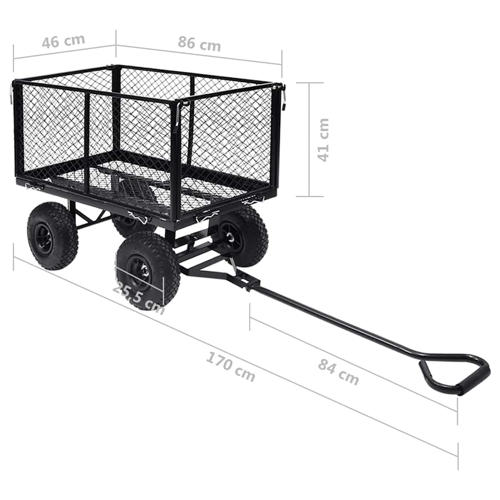 fekete kerti kézikocsi 350 kg