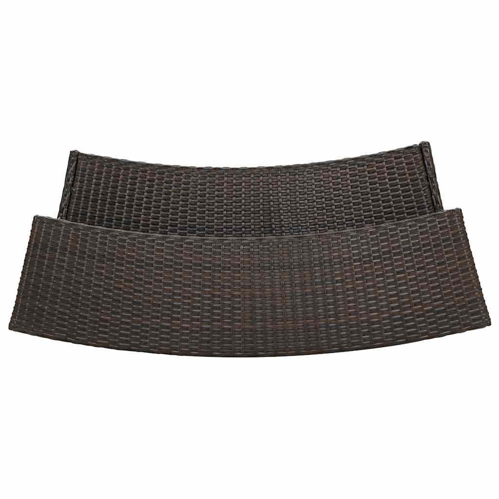 barna polyrattan kerti bárasztal 120 x 55 x 110 cm