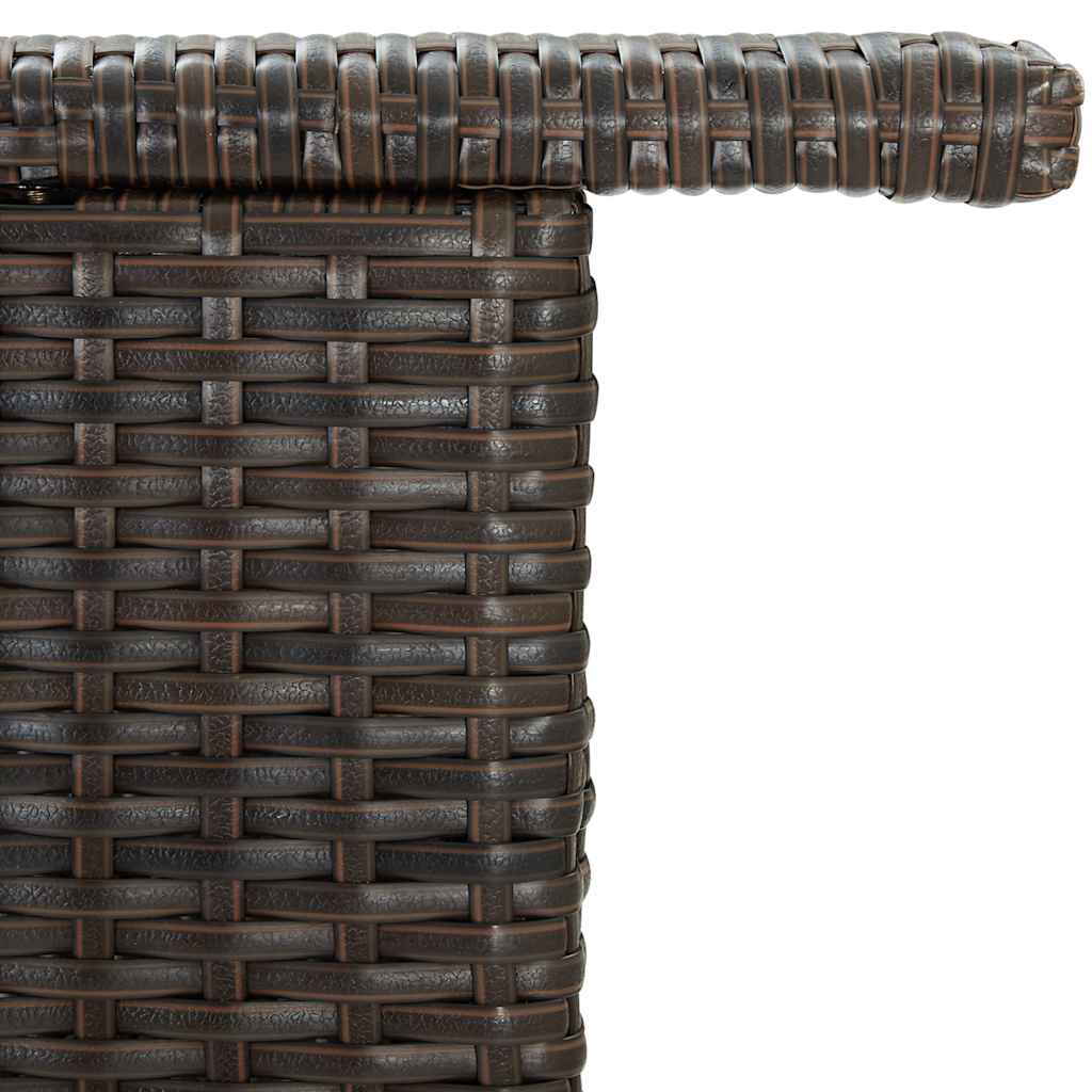 barna polyrattan kerti bárasztal 120 x 55 x 110 cm