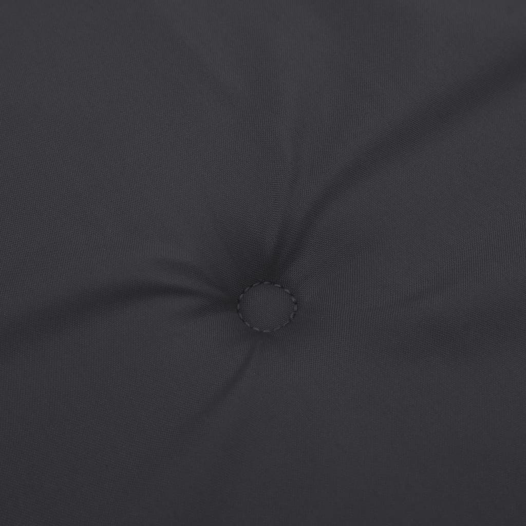 6 db fekete szövet kerti magas háttámlájú székpárna 120x50x3 cm