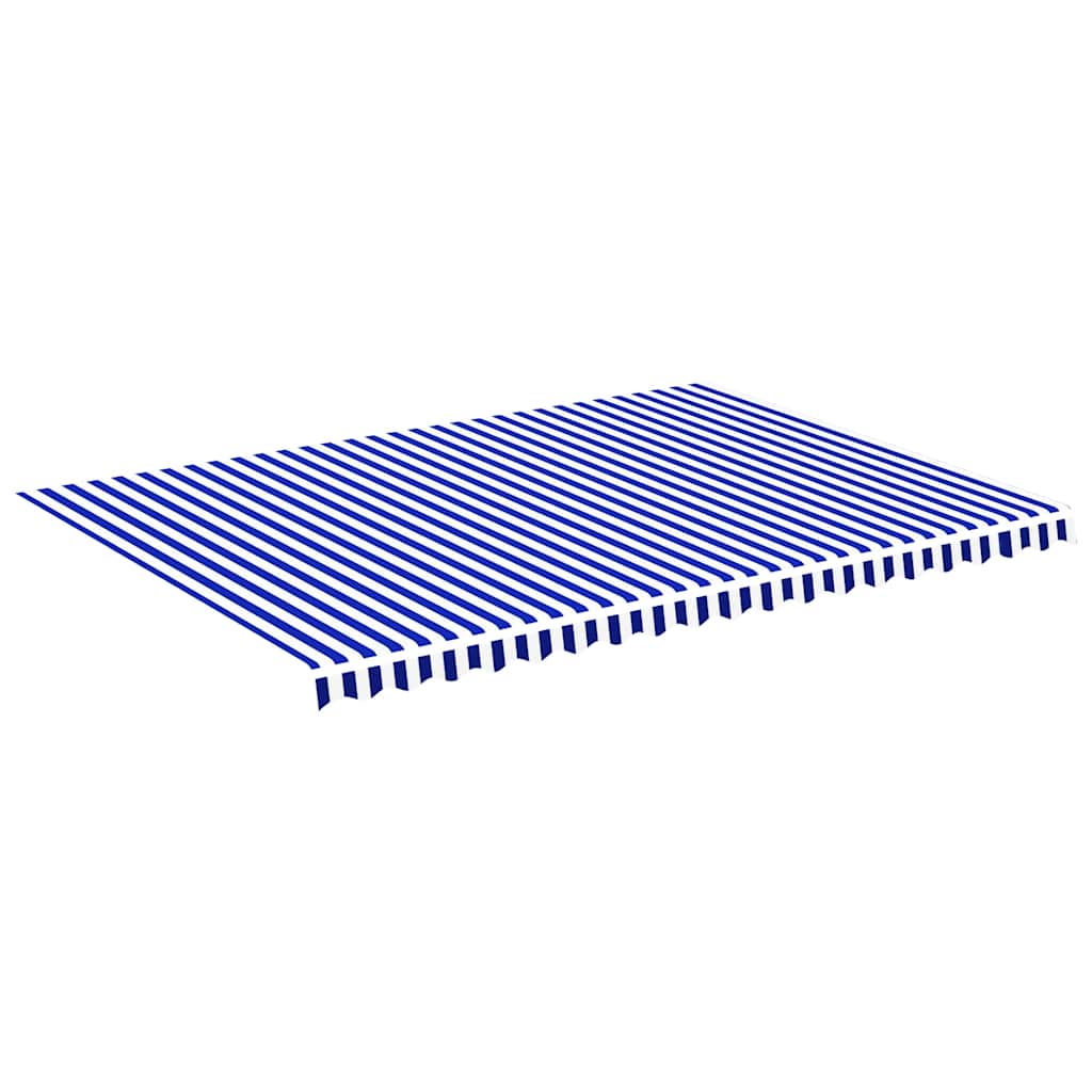 kék és fehér poliészter pótszövet napellenzőhöz 500x350 cm
