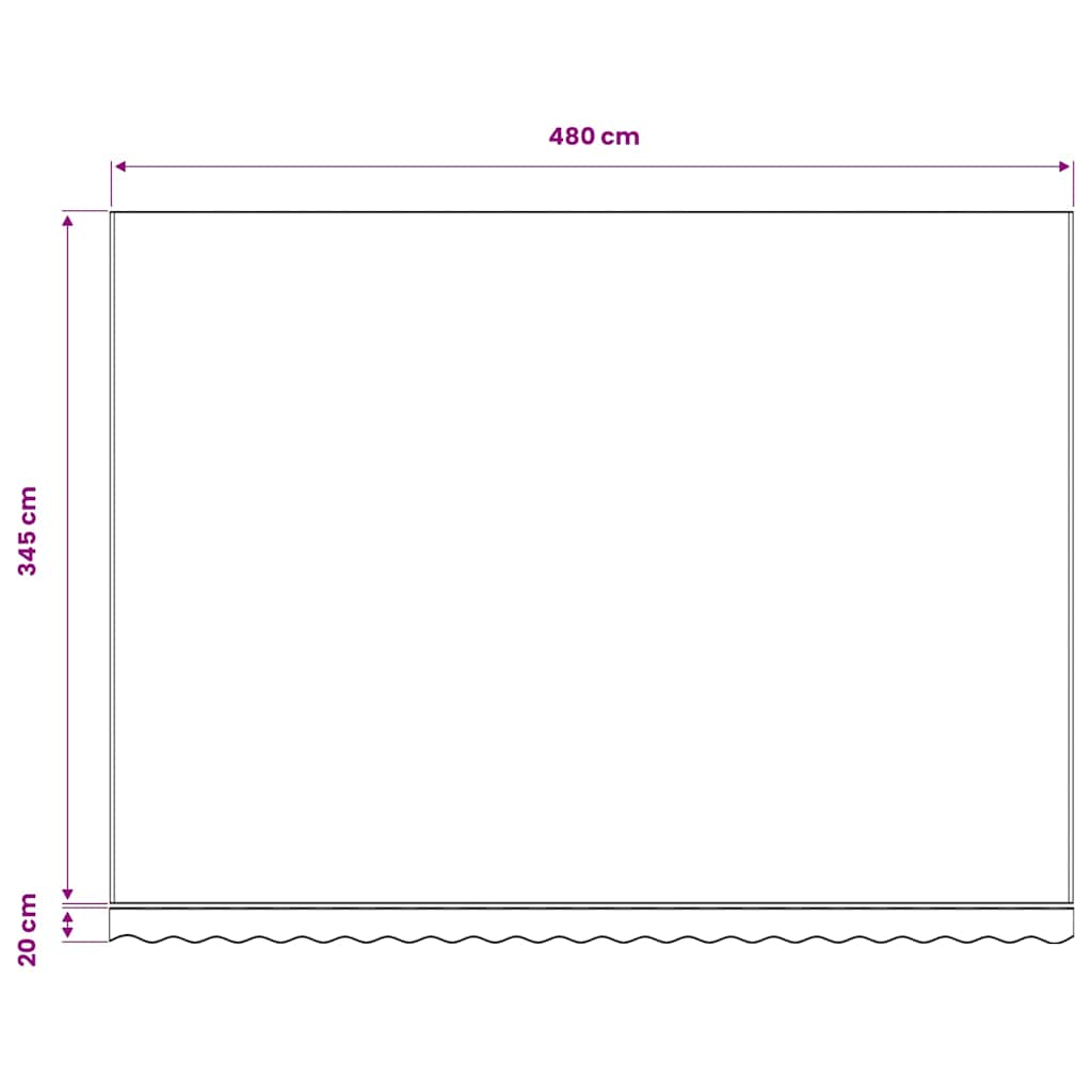 krémszínű poliészter pótszövet napellenzőhöz 500x350 cm