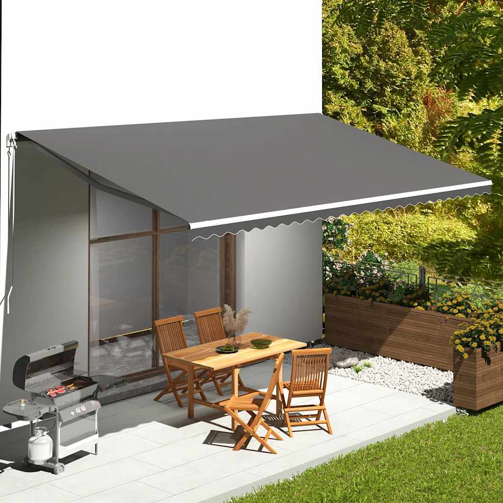 antracitszürke poliészter pótszövet napellenzőhöz 600x350 cm