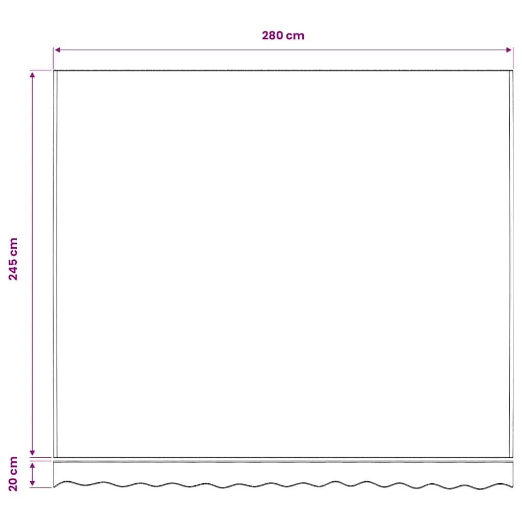 barna poliészter pótszövet napellenzőhöz 300 x 250 cm