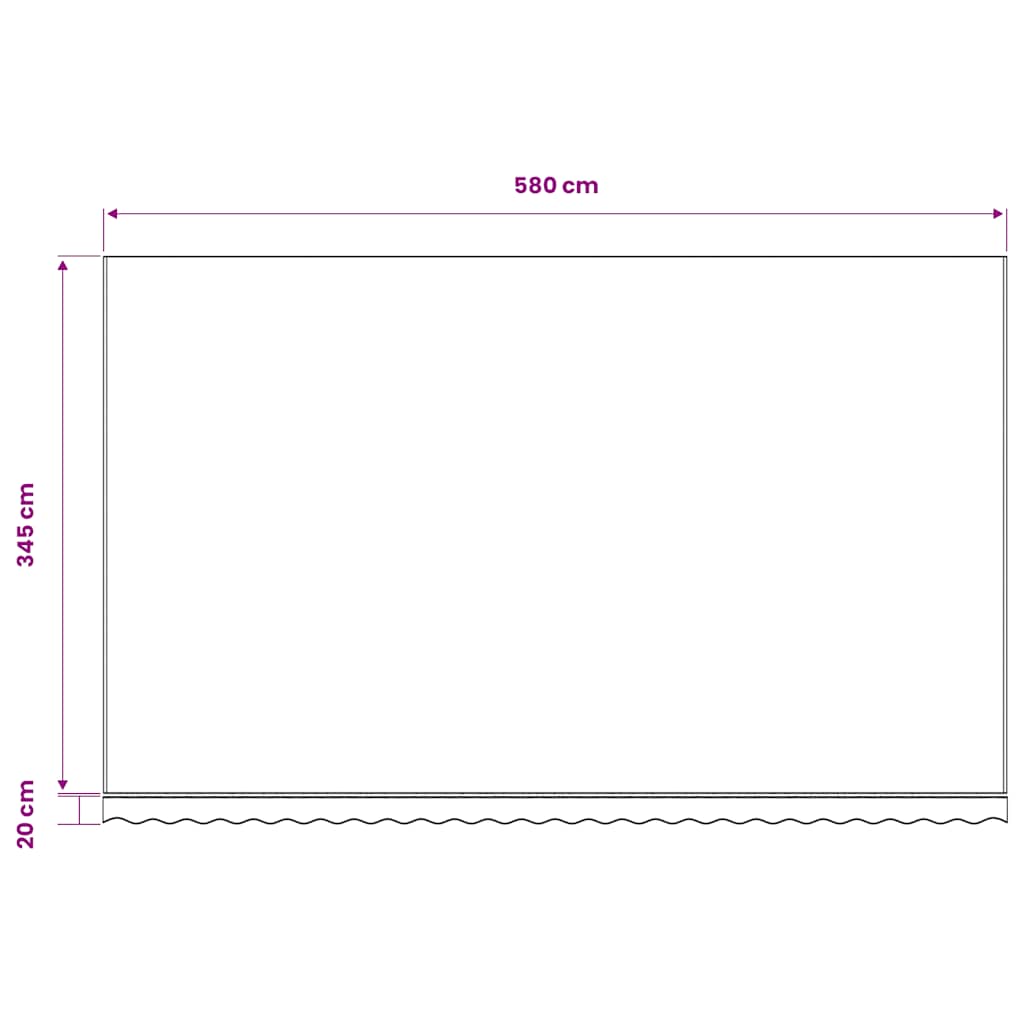 barna poliészter pótszövet napellenzőhöz 600x350 cm