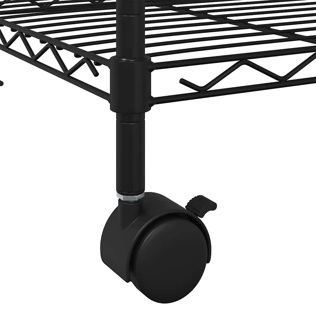 3 szintes króm tárolóállvány kerekekkel 150 kg 60 x 35 x 81 cm