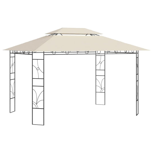 krémszínű pavilon 4 x 3 x 2,7 m 160 g/m²