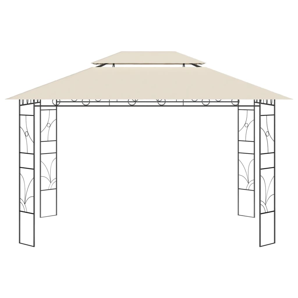 krémszínű pavilon 4 x 3 x 2,7 m 160 g/m²