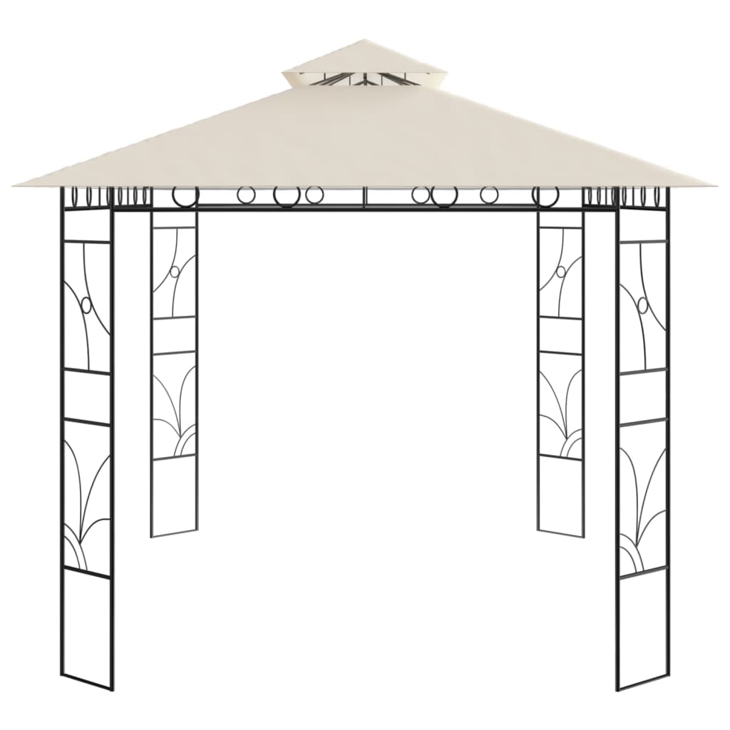 krémszínű pavilon 4 x 3 x 2,7 m 160 g/m²