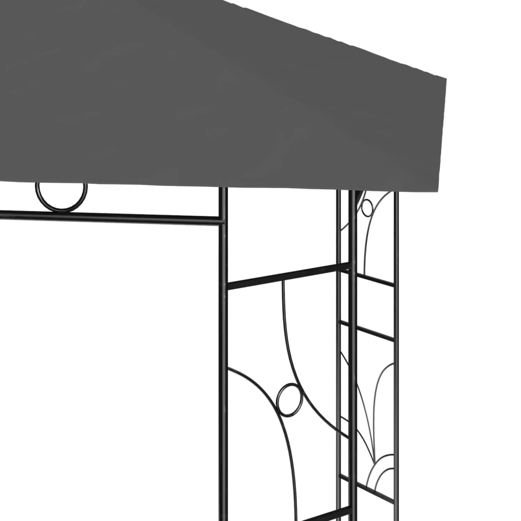 antracitszürke pavilon 4 x 3 x 2,7 m 160 g/m²