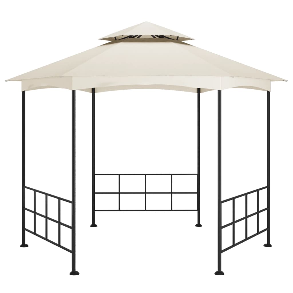 krémszínű pavilon oldalfalakkal 3,1 x 2,7 m