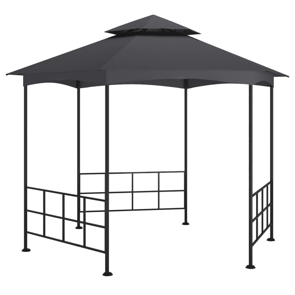 antracitszürke pavilon oldalfalakkal 3,1 x 2,7 m