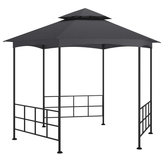 antracitszürke pavilon oldalfalakkal 3,1 x 2,7 m