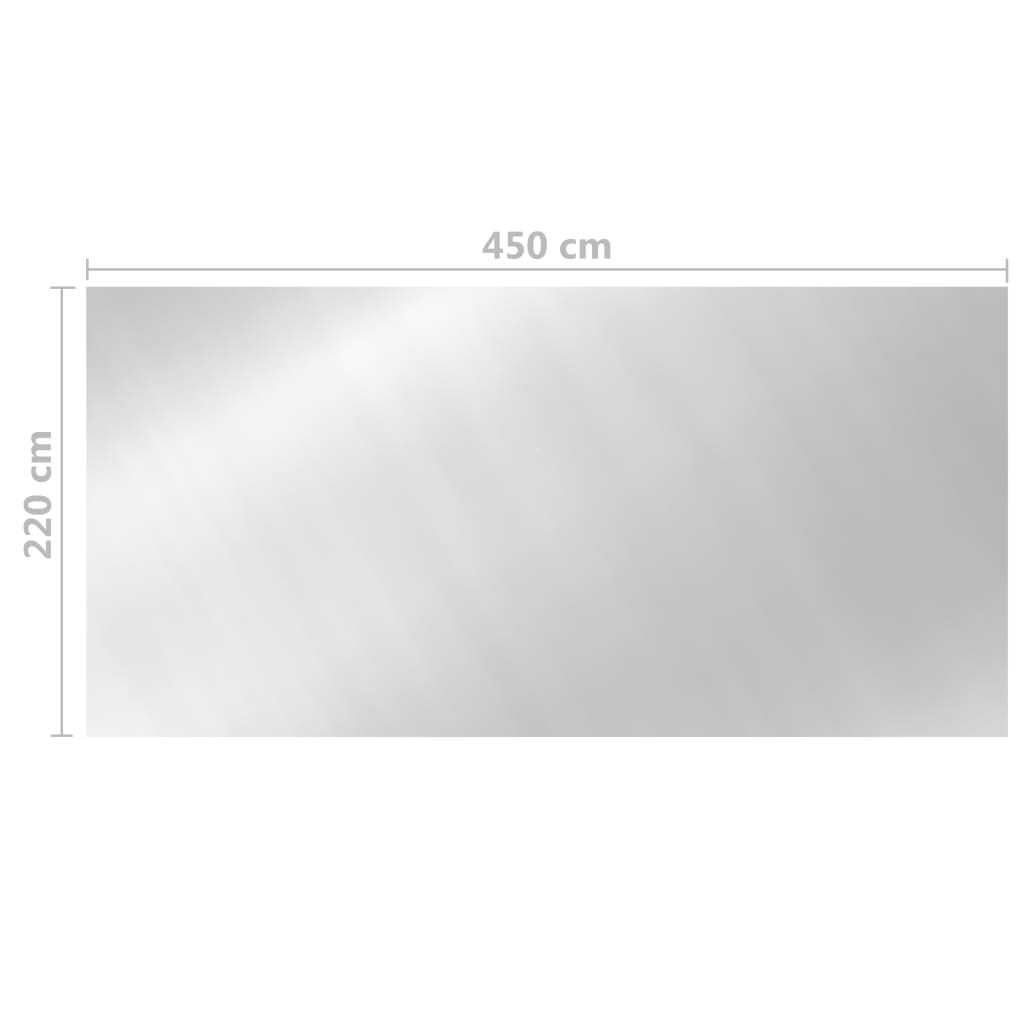 ezüst polietilén medencetakaró 450 x 200 cm