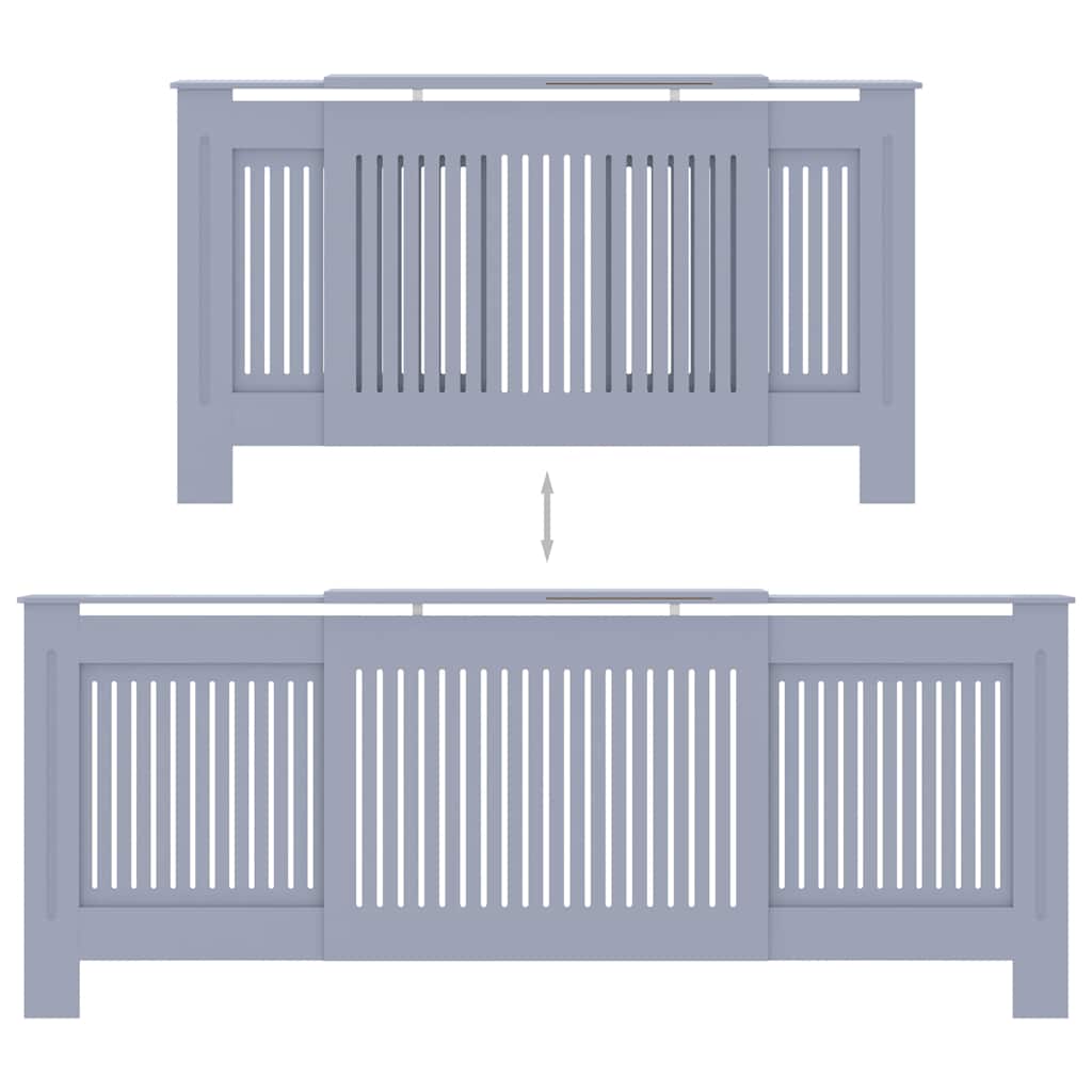 szürke MDF radiátorburkolat 205 cm