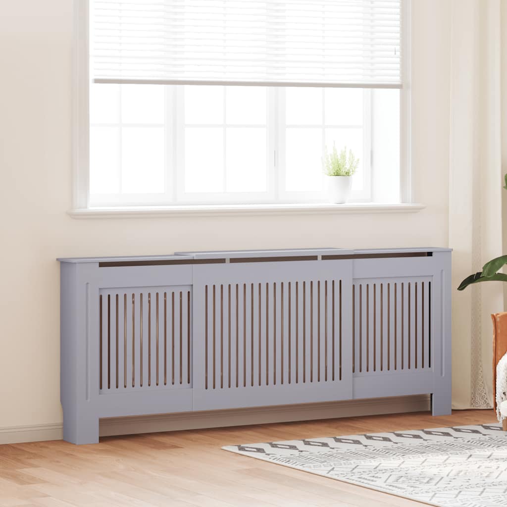 szürke MDF radiátorburkolat 205 cm