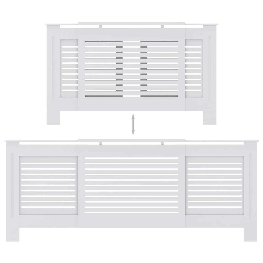 fehér MDF radiátorburkolat 205 cm