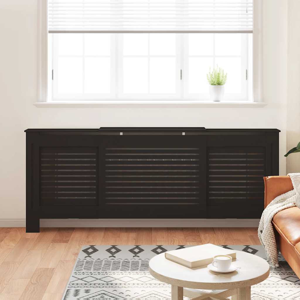 fekete MDF radiátorburkolat 205 cm