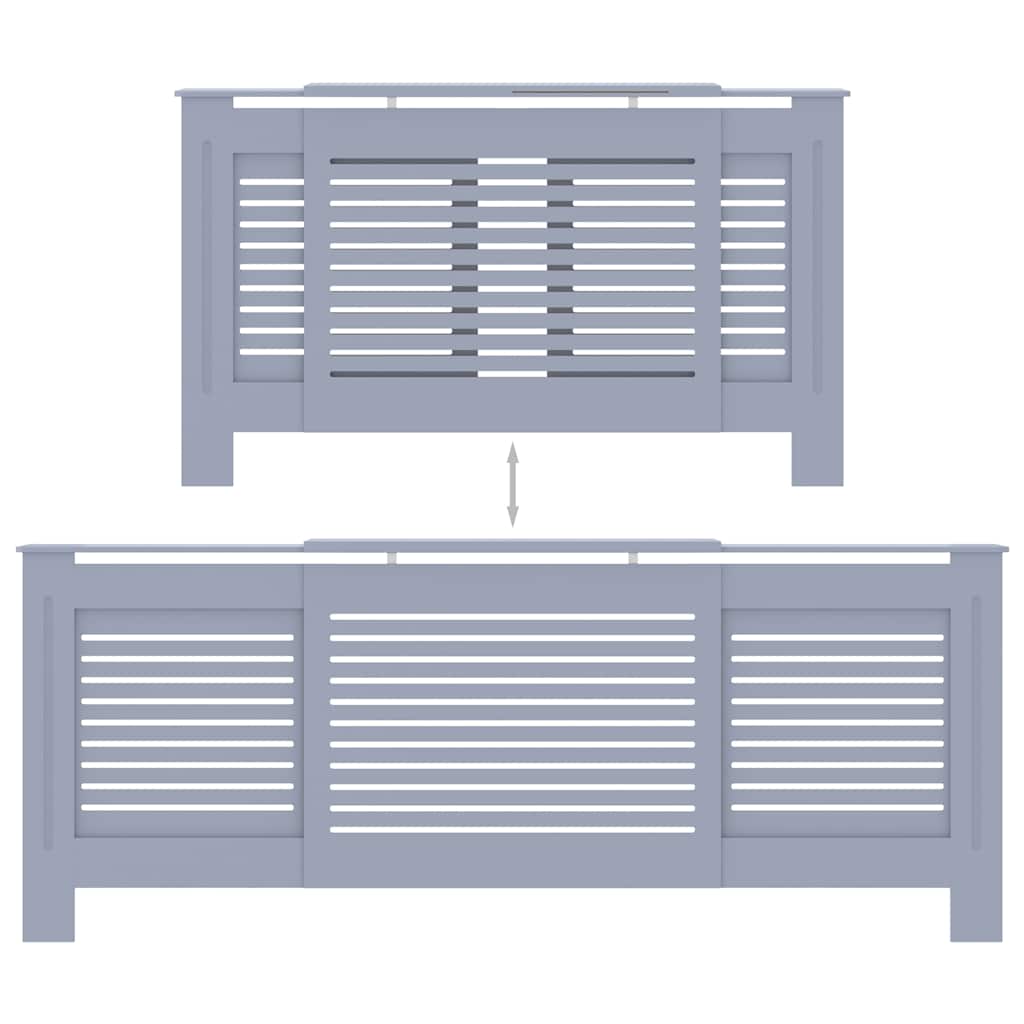 szürke MDF radiátorburkolat 205 cm