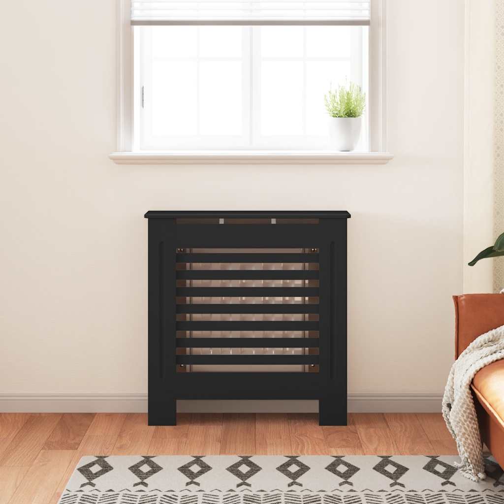 fekete MDF radiátorburkolat 78 cm
