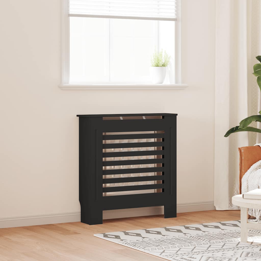 fekete MDF radiátorburkolat 78 cm