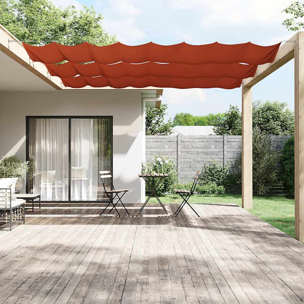 terrakotta oxford-szövet függőleges napellenző 140 x 600 cm