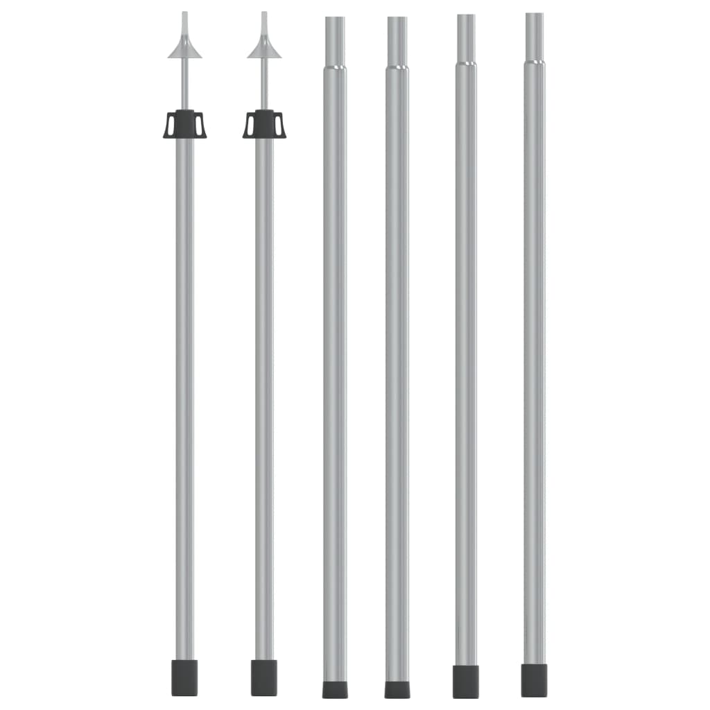 2 db teleszkópos alumínium ponyvaoszlop 102-260 cm