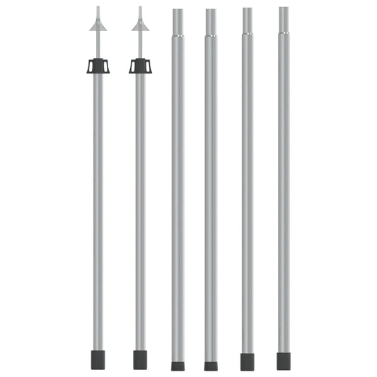 2 db teleszkópos alumínium ponyvaoszlop 102-260 cm