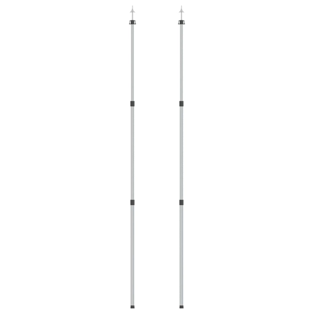 2 db teleszkópos alumínium ponyvaoszlop 102-260 cm