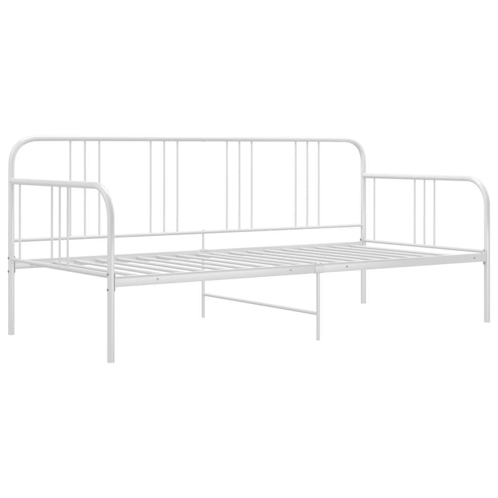 fehér fém kanapéágy-keret 90 x 200 cm