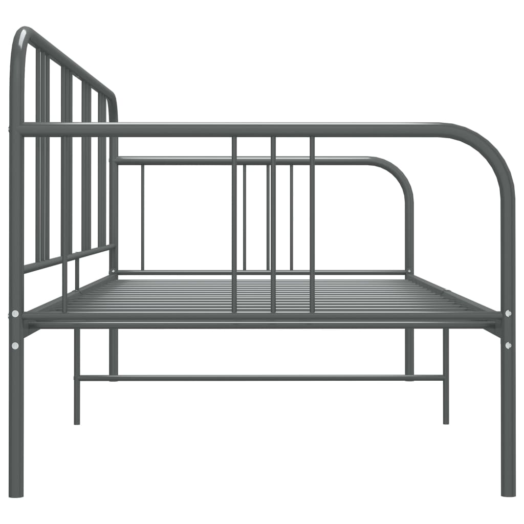 szürke fém kanapéágy-keret 90 x 200 cm
