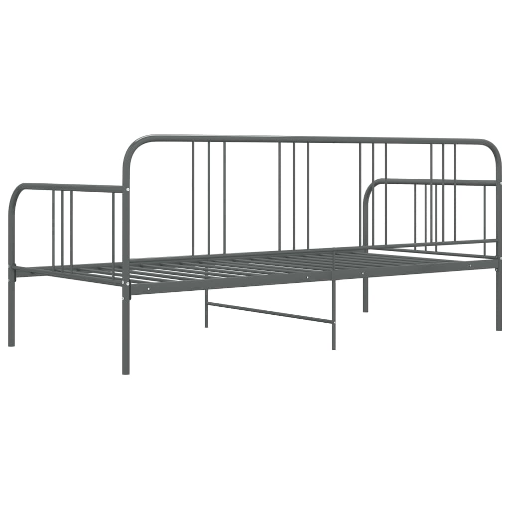 szürke fém kanapéágy-keret 90 x 200 cm