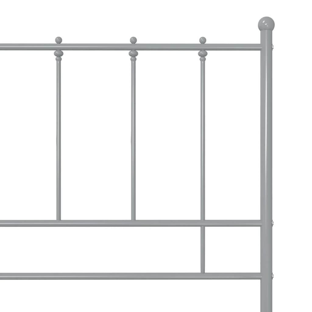 szürke fém ágykeret 100 x 200 cm