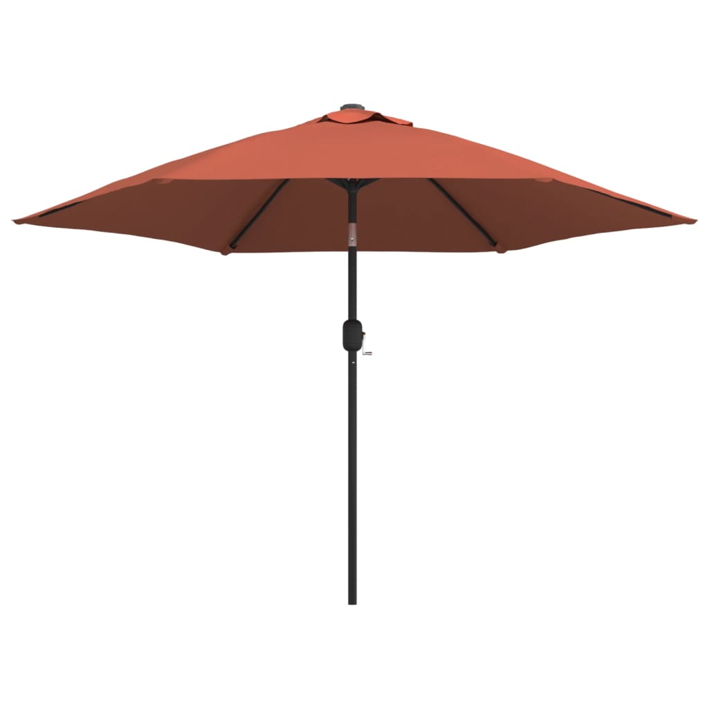 terrakotta színű kültéri napernyő fémrúddal 300 cm