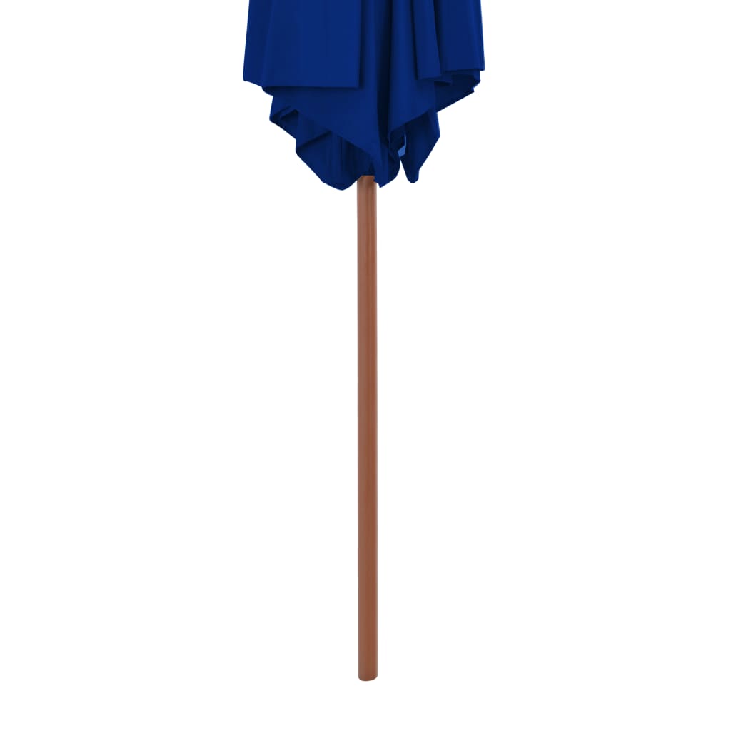 kék kültéri napernyő farúddal 270 cm