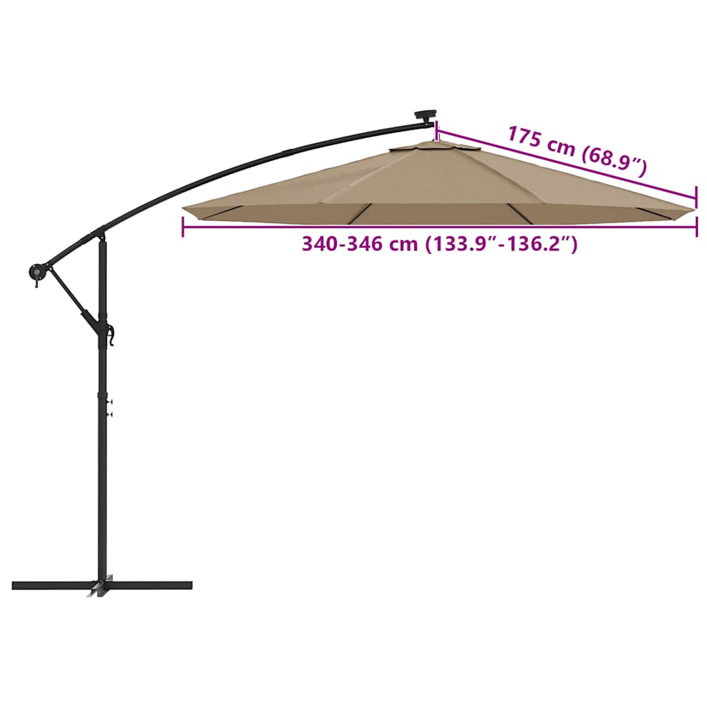 konzolos napernyő csere szövet bézs 350 cm