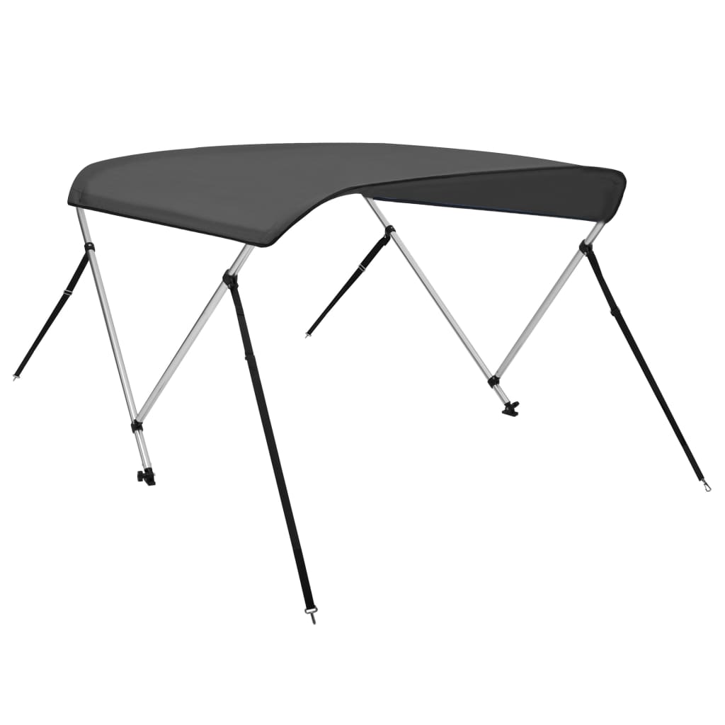 antracitszürke kétágú bimini tető 180 x 130 x 110 cm