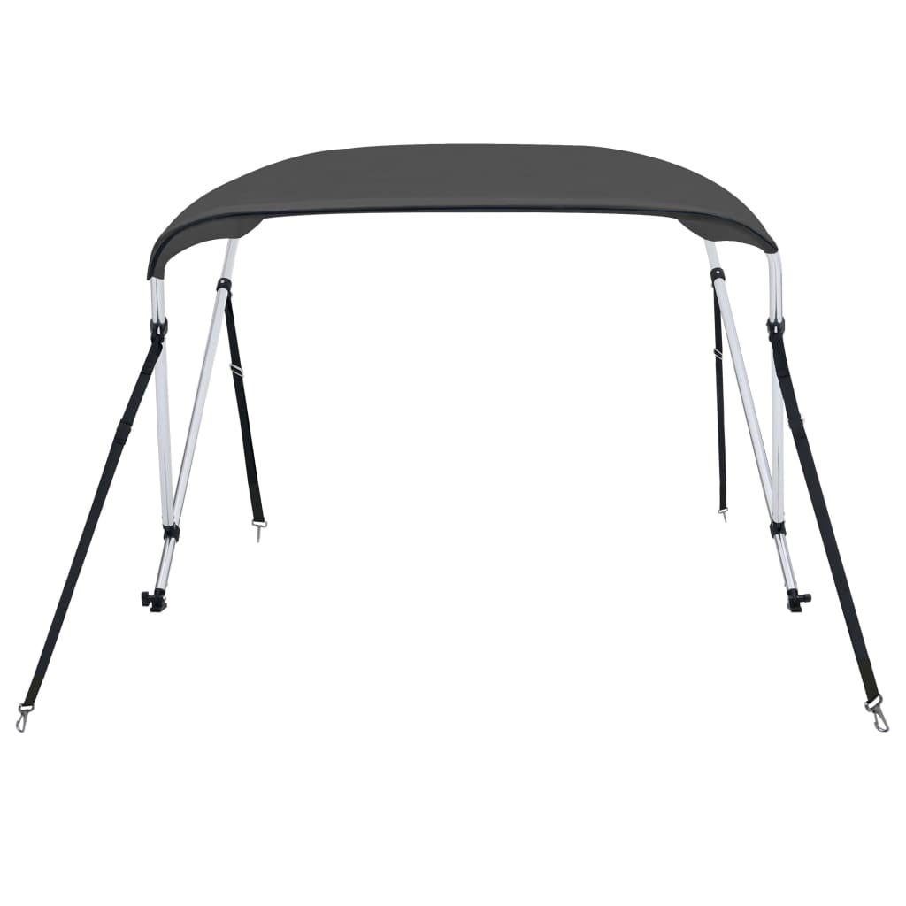 antracitszürke kétágú bimini tető 180 x 150 x 110 cm
