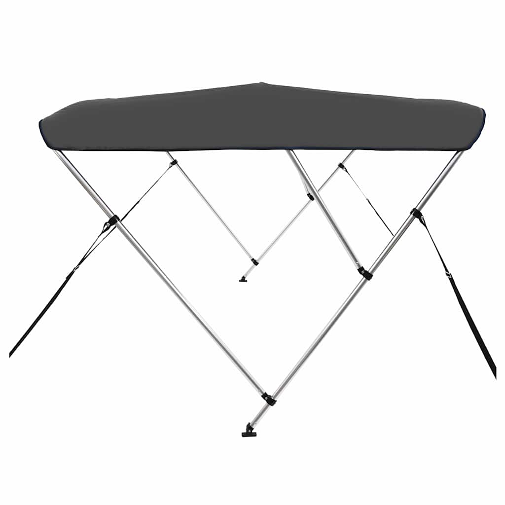 antracitszürke háromágú bimini tető 183 x 140 x 137 cm