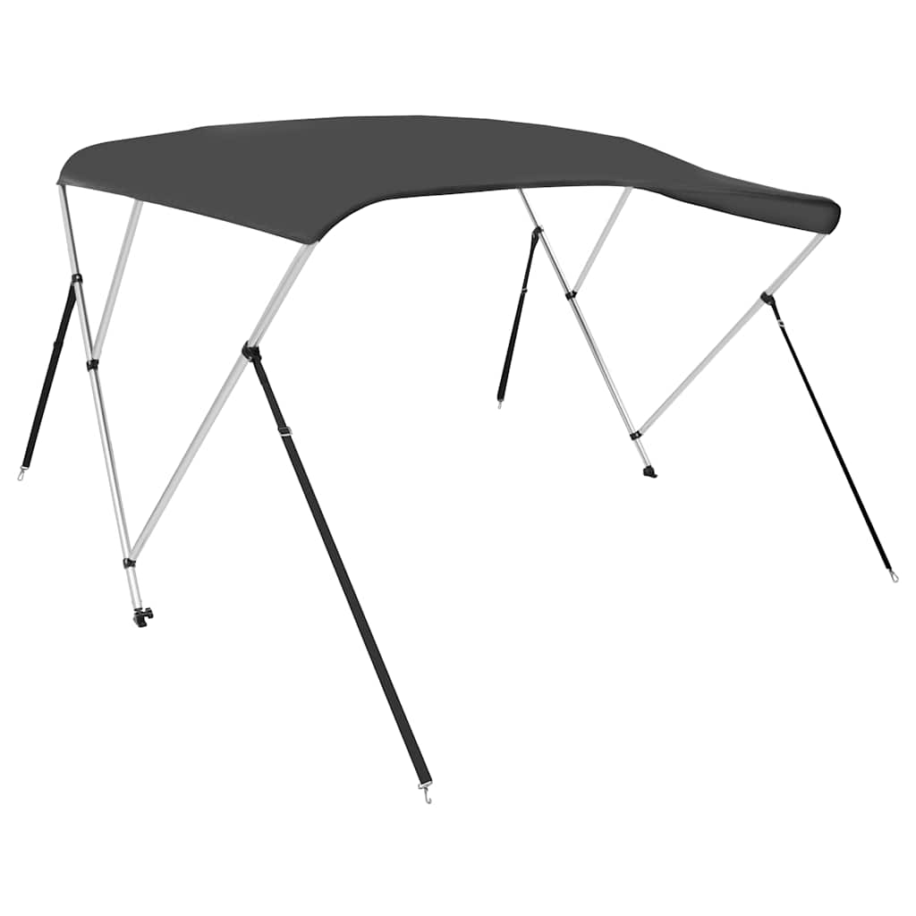 antracitszürke háromágú bimini tető 183 x 140 x 137 cm