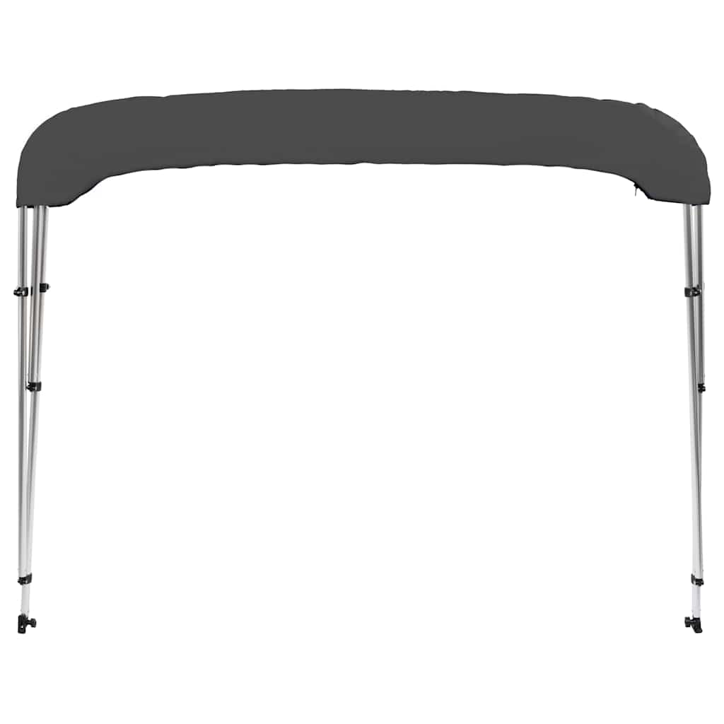 antracitszürke háromágú bimini tető 183 x 140 x 137 cm